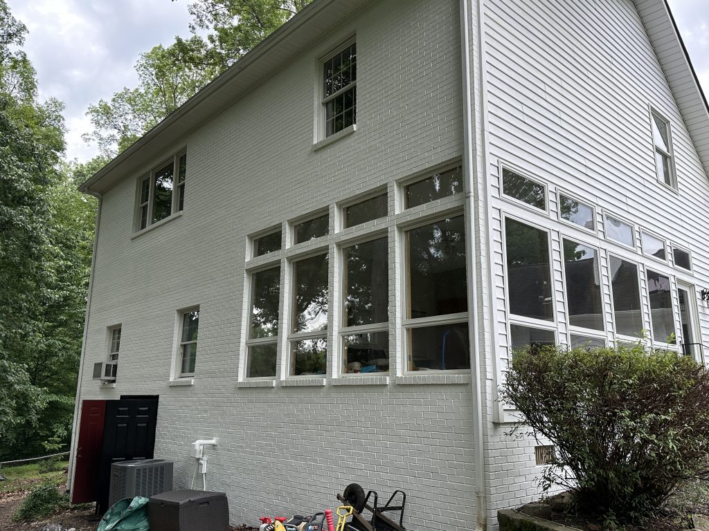 Painted brick home in Charlotte