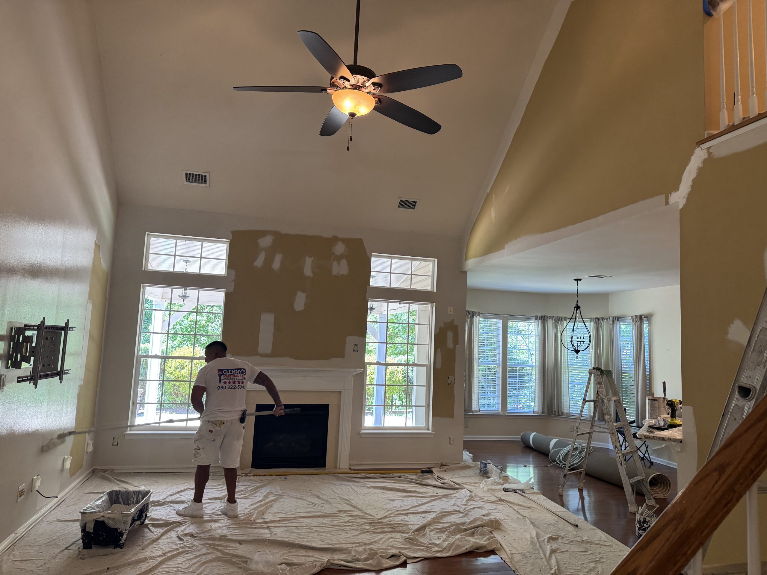 interior residential painting project in Davidson