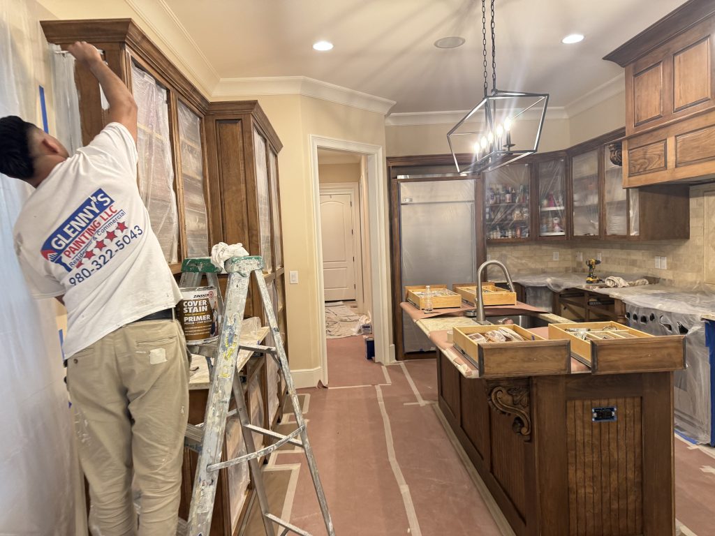 kitchen cabinet refinishing process