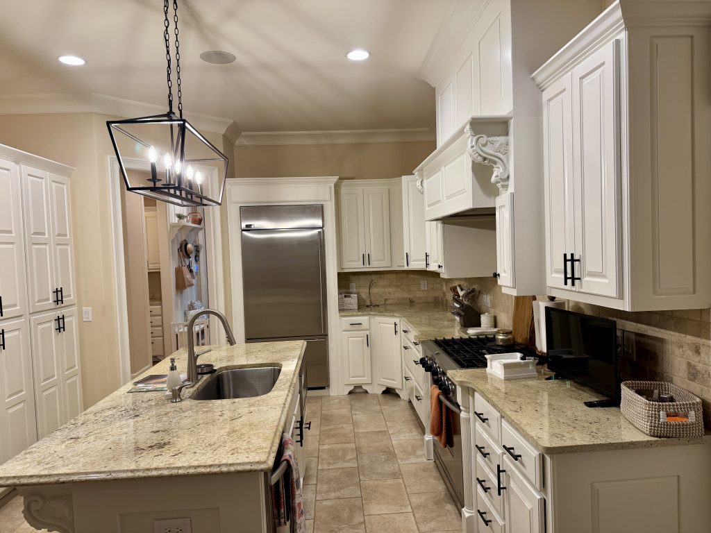 newly painted kitchen cabinets in Charlotte by Glennys Painting