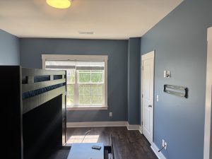 deep blue tone interior painting Charlotte