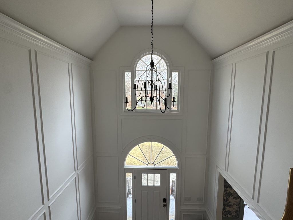 Creamy color two story foyer in Charlotte
